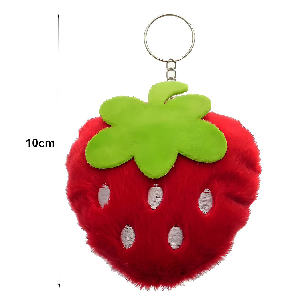Cute Strawberry Plushie Keychain