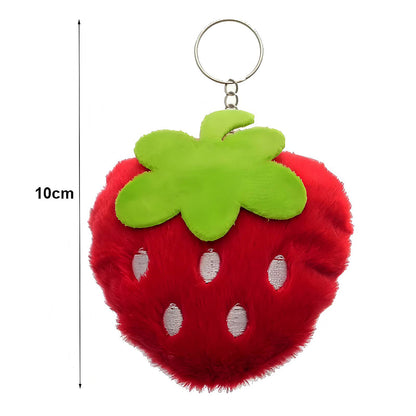 Cute Strawberry Plushie Keychain