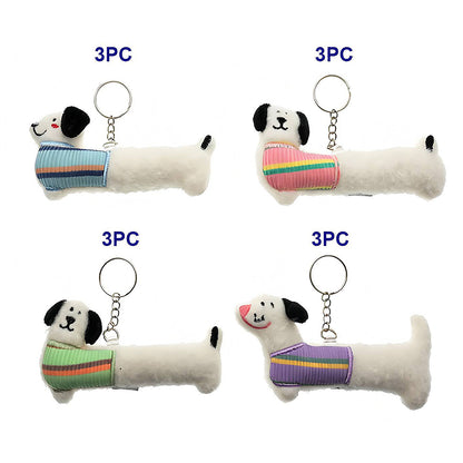 Cute Dachshund In Sweater Plushie Keychain