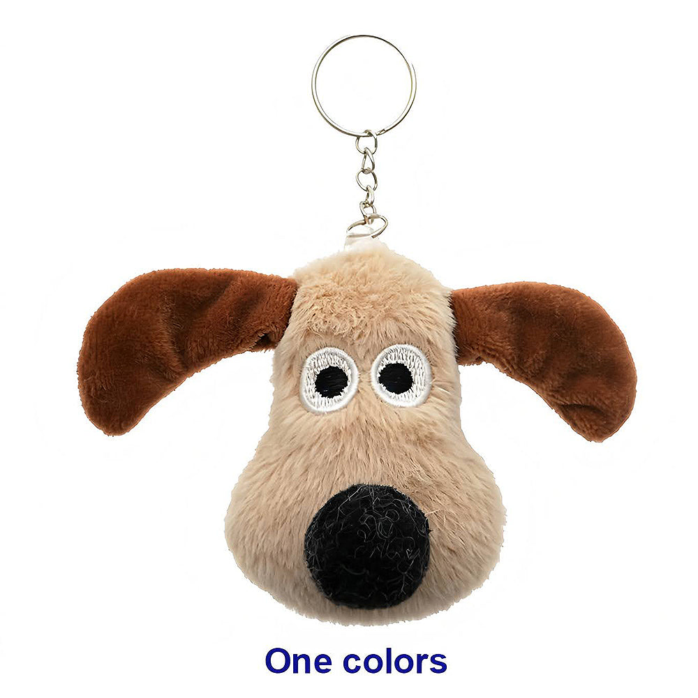 Cute Dog Face Plushie Keychain