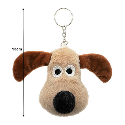 Cute Dog Face Plushie Keychain