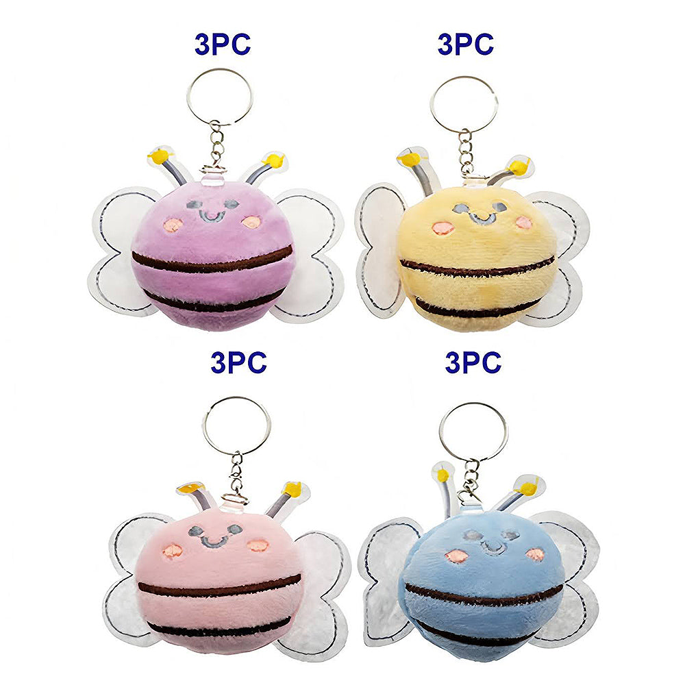 Cute Chubby Bumblebee Plushie Keychain