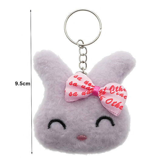 Cute Bunny Rabbit Plushie Keychain