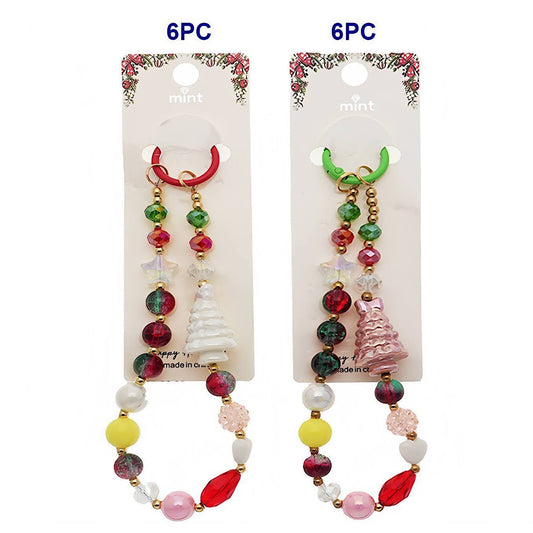 Christmas Beaded Charm Keychain