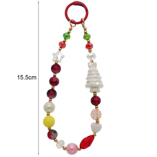 Christmas Beaded Charm Keychain