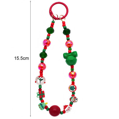 Christmas Beaded Charm Keychain