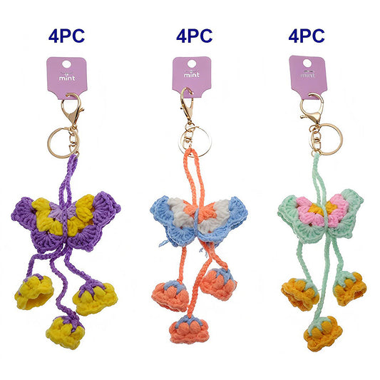 Crochet Flower Dangle Keychain