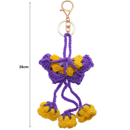 Crochet Flower Dangle Keychain