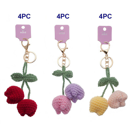 Crochet Tulip Flower Dangle Keychain
