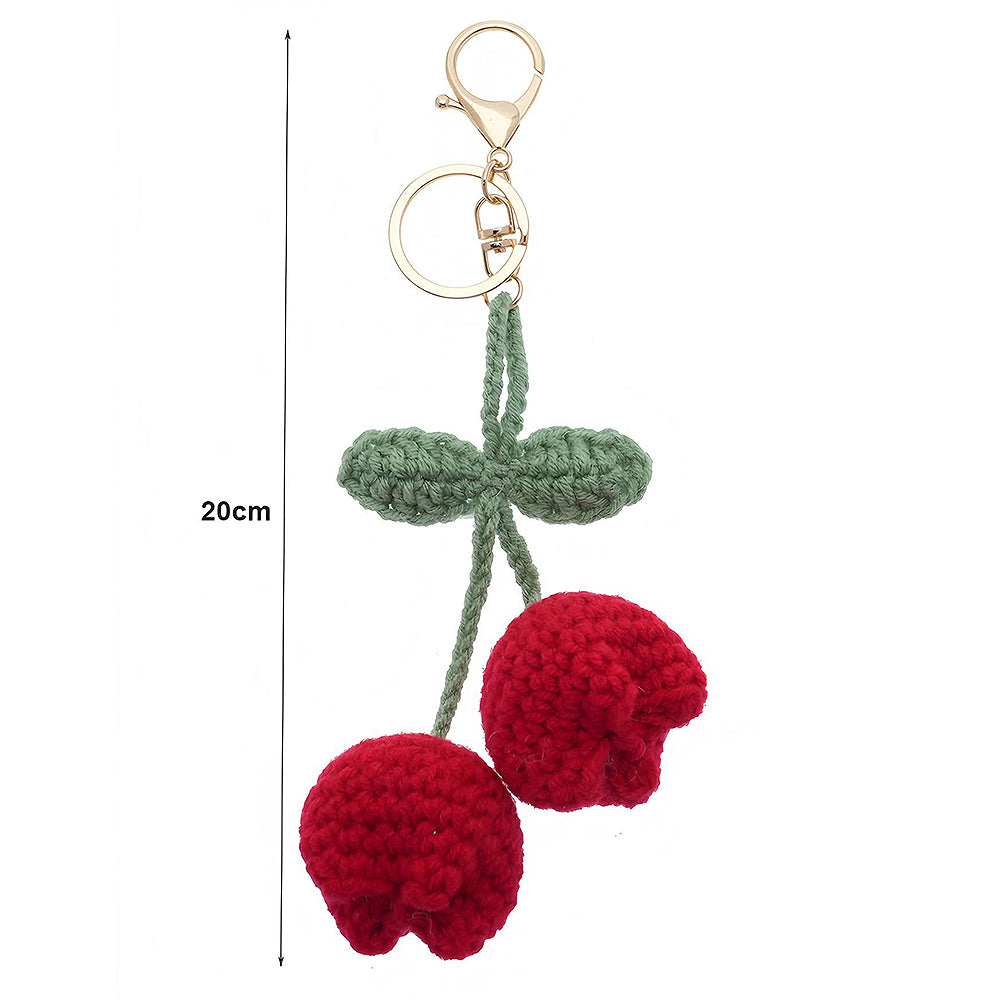 Crochet Tulip Flower Dangle Keychain