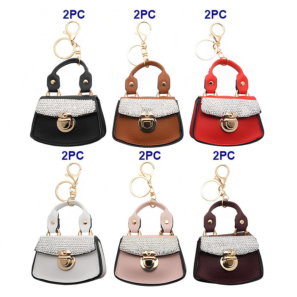 Rhinestone Mini Coin Purse Keychain