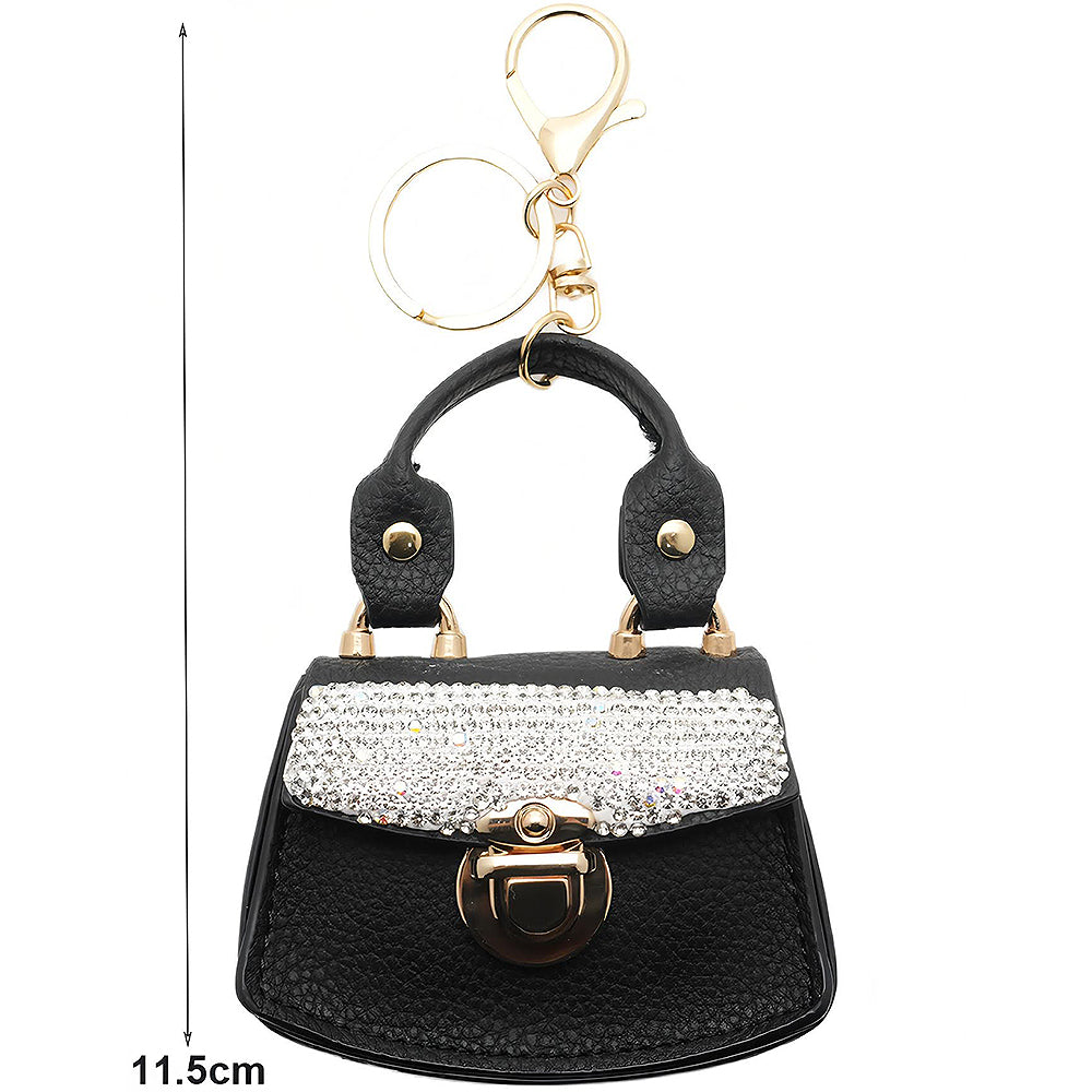 Rhinestone Mini Coin Purse Keychain