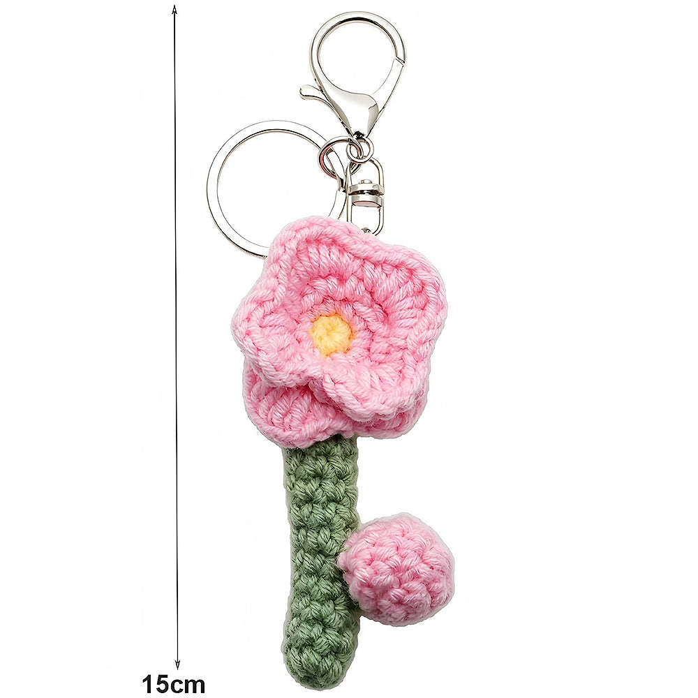 Crochet Flower Keychain