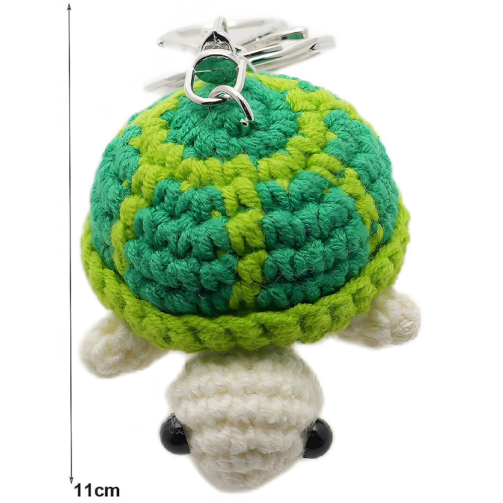 Crochet Round Turtle Keychain