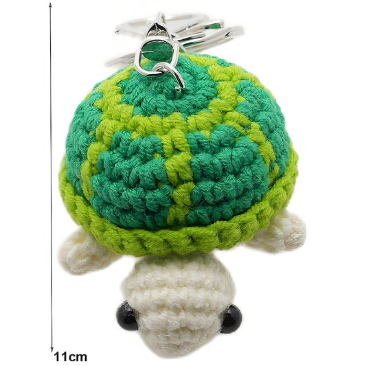 Crochet Round Turtle Keychain