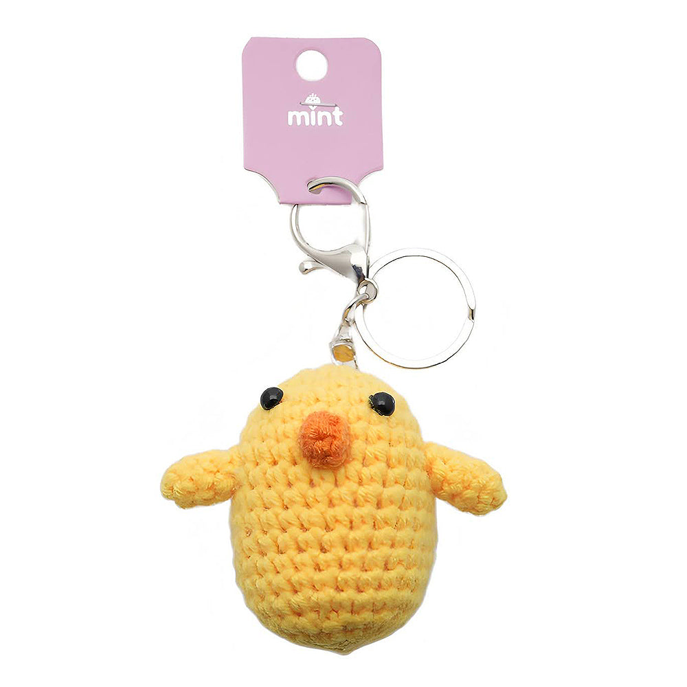 Crochet Round Chick Keychain