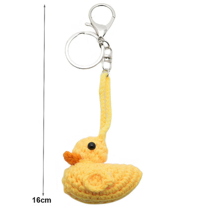 Crochet Dangling Duckling Keychain