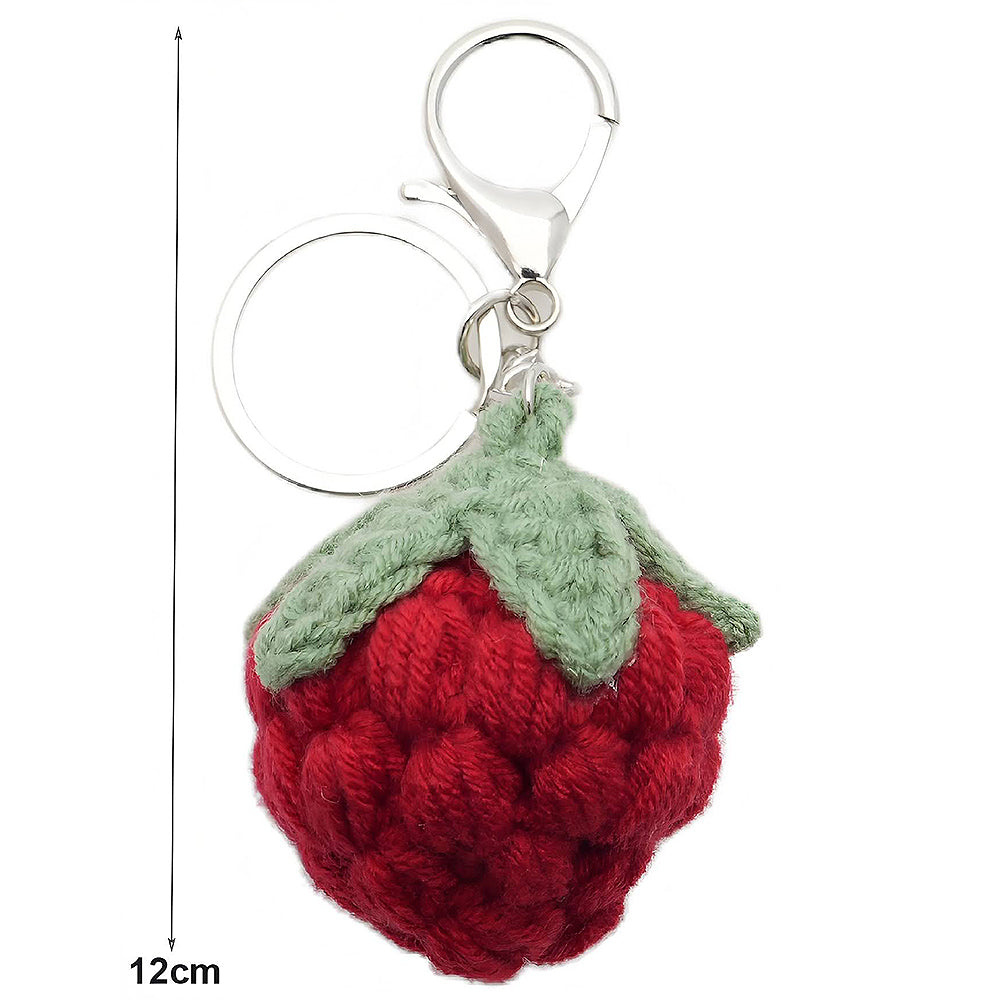 Crochet Berry Keychain