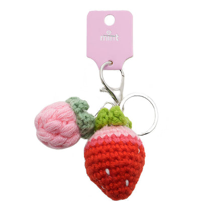 Crochet Ombré Strawberry Keychain