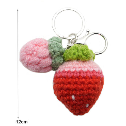 Crochet Ombré Strawberry Keychain