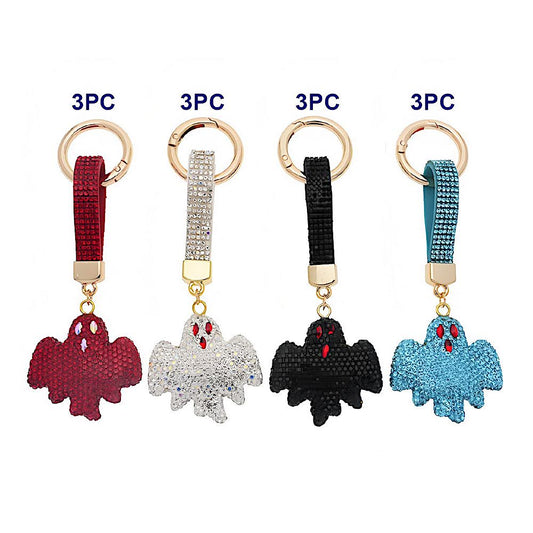 Halloween Pavé Rhinestone Ghost Keychain