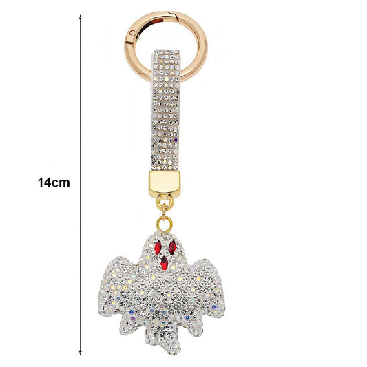 Halloween Pavé Rhinestone Ghost Keychain