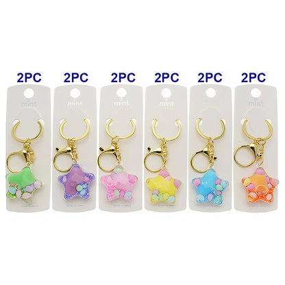 Star Liquid Floating Glitter Shaker Keychain