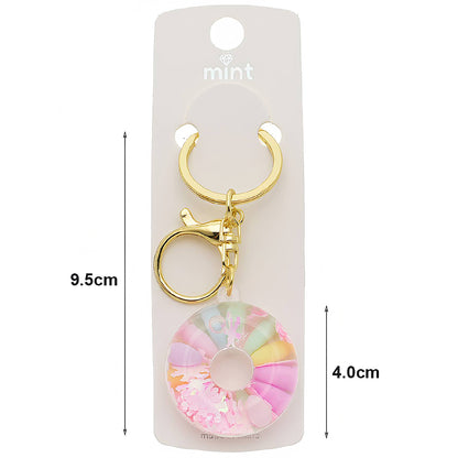 Donut Liquid Floating Glitter Shaker Keychain