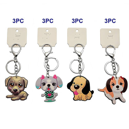 Assorted Puppy Dog Keychain