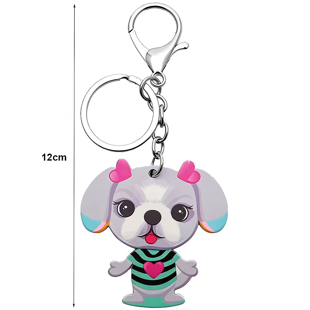 Assorted Puppy Dog Keychain