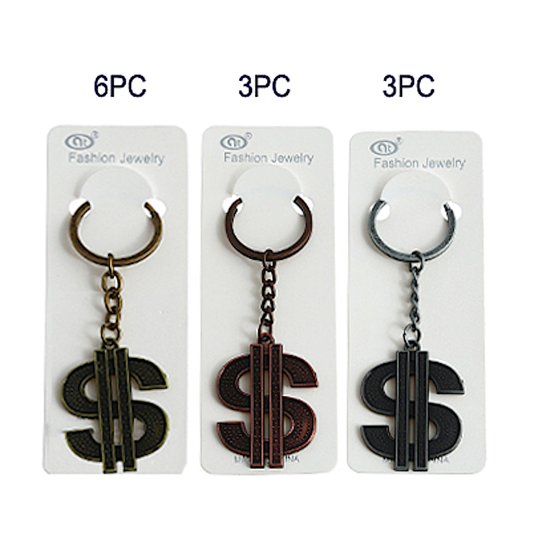 JK26823 - Casting Metal Dollar Sign Keychain