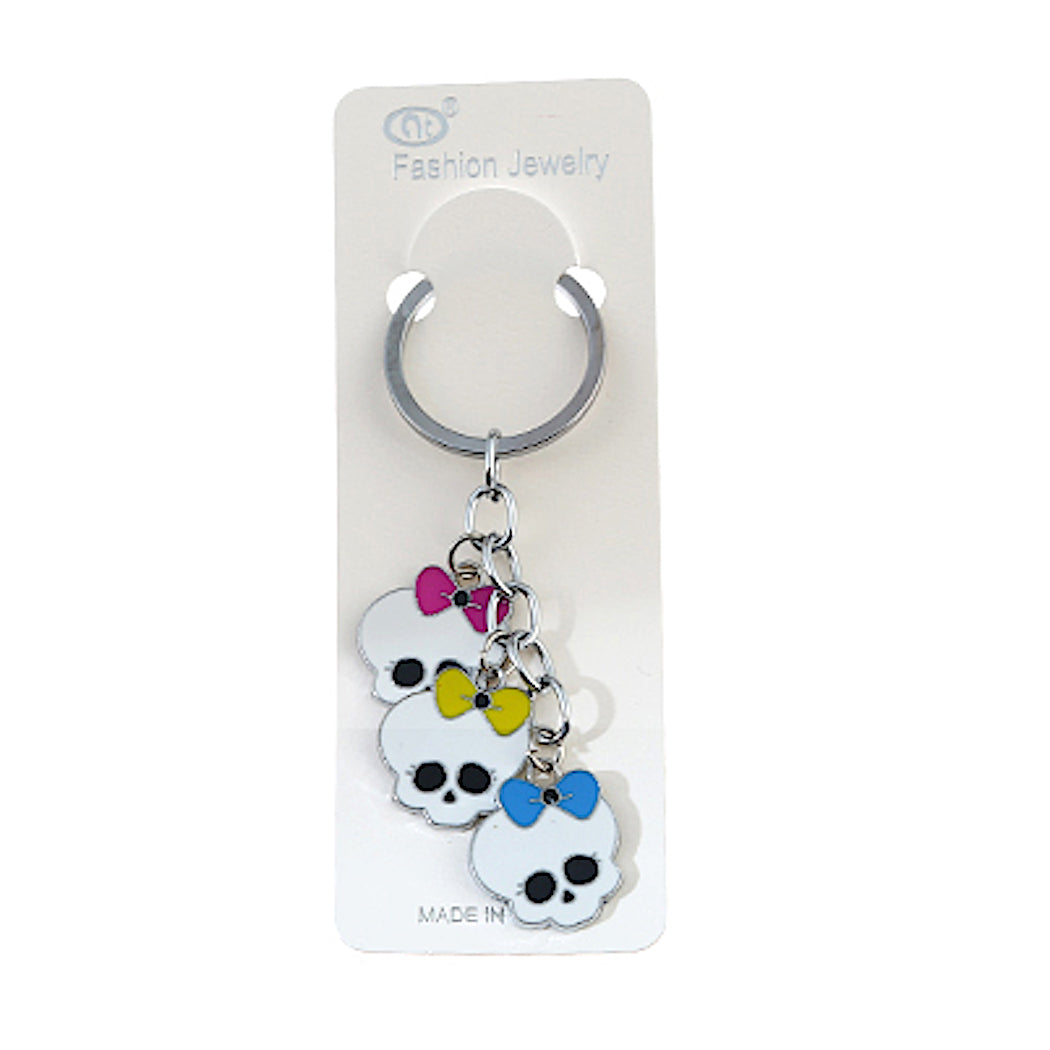 JK27292 - Enamel Skull Keychain