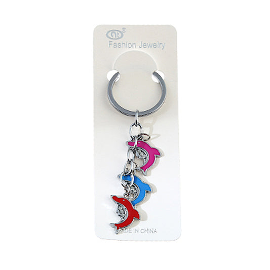 JK27293 - Enamel Dolphin Keychain