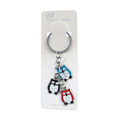 JK27297-Enamel Owl Keychain