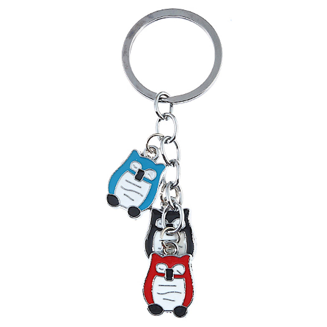 JK27297-Enamel Owl Keychain