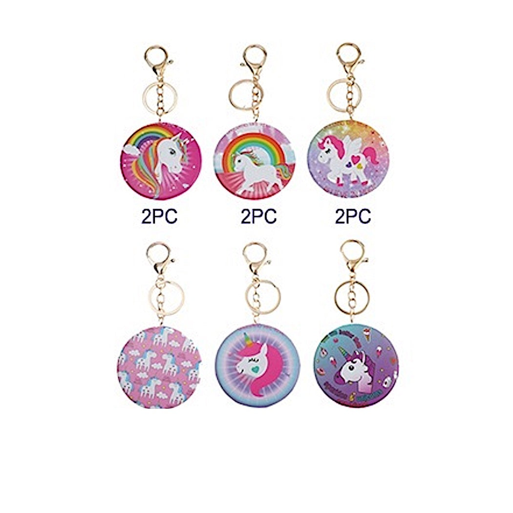 JK38386-Unicorn Mirror Keychain