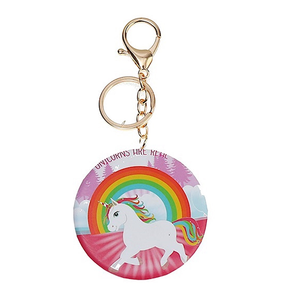 JK38386-Unicorn Mirror Keychain