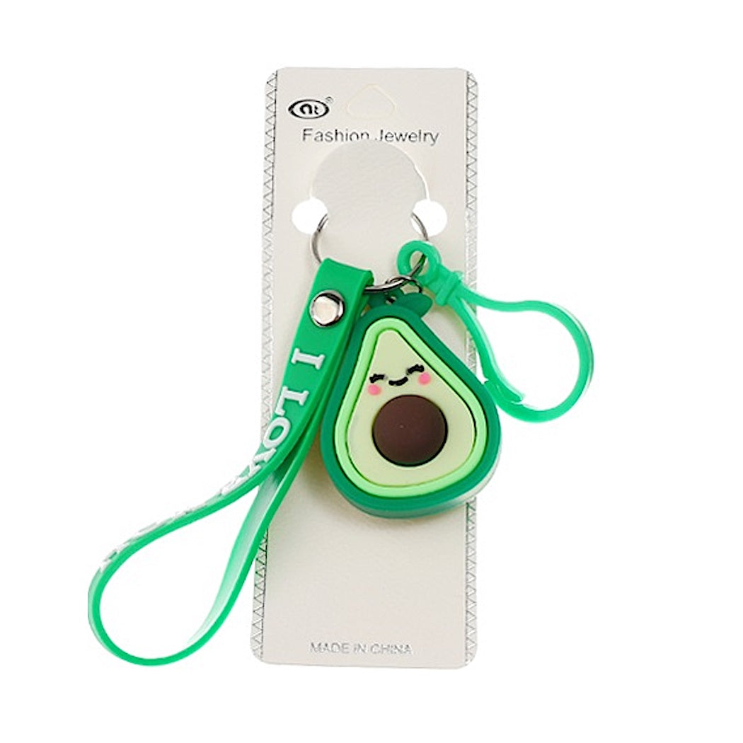 JK38462-Cartoon Green Avocado Keychain