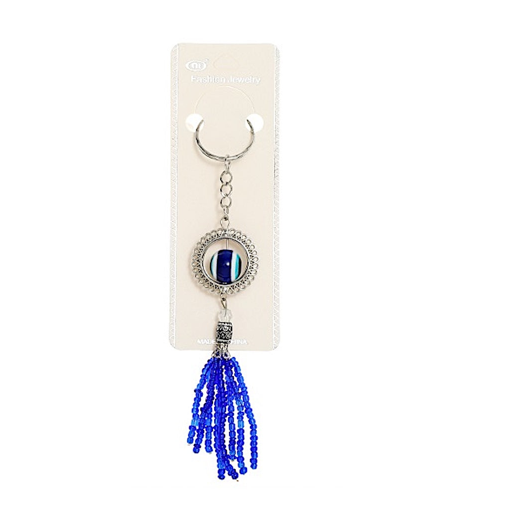 JK39129-Beaded Evil Eye Keychain