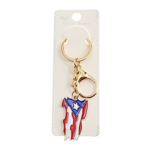 JK42408-Puerto Rico Flag Keychain