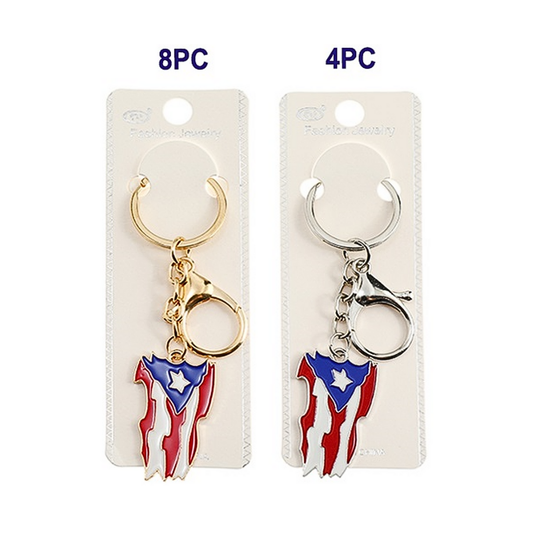 JK42408-Puerto Rico Flag Keychain