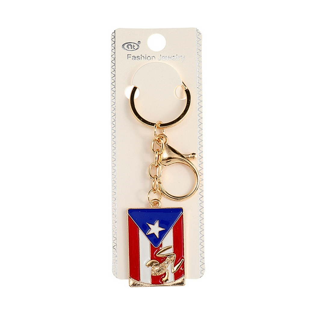 JK42409 - Puerto Rico Flag Keychain