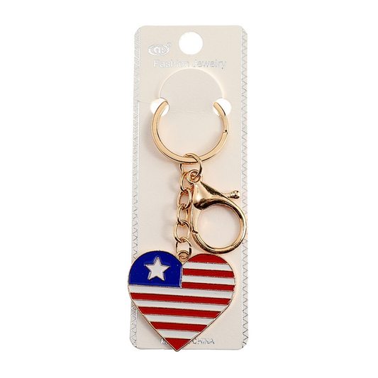 JK42413-Puerto Rico Heart Flag Keychain