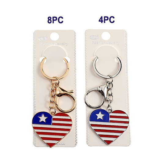 JK42413-Puerto Rico Heart Flag Keychain