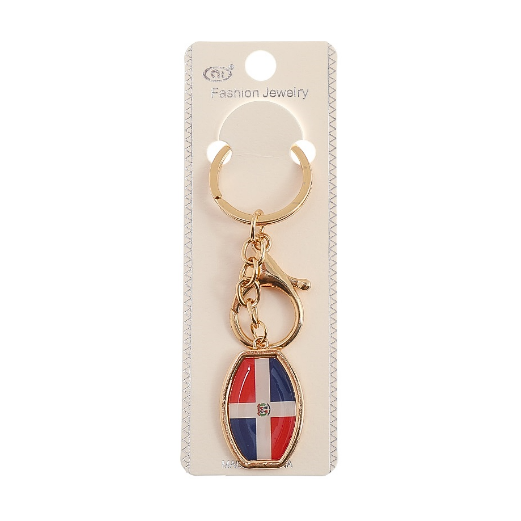 JK42424-Dominican Republic Flag Keychain