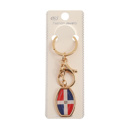 JK42424-Dominican Republic Flag Keychain