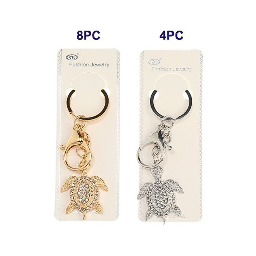 JK42903-Rhinestone Sea Turtle Keychain