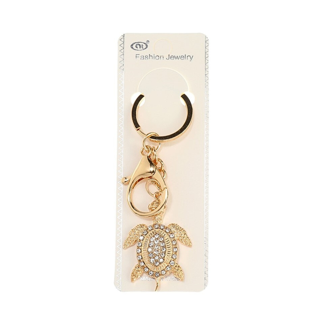 JK42903-Rhinestone Sea Turtle Keychain