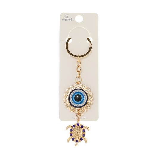 JK43592 - Evil Eye Sea Turtle Keychain