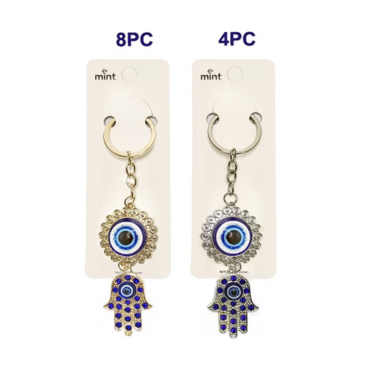 JK43593 - Bling Hamsa Evil Eye Keychain